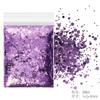 Brillantina de uñas, brillantina ultrafina, brillantina en polvo, lentejuelas, traje morado mixto, esmalte de uñas, pegamento, joyería transfronteriza