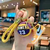 Llavero creativo de simulación de zapatillas de baloncesto AJ de goma blanda, colgante de personalidad, llavero para coche de pareja, bolsa, regalo exquisito
