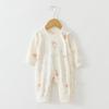 Ropa para Bebé Primavera y Otoño Algodón Puro Categoría a Ropa para Gatear Mamelucos para Recién Nacidos Pijamas de Protección para la Barriga con Botones Laterales Ropa de Mariposa