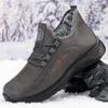 Zapatos de Algodón Zapatos de Invierno para Hombres de Mediana Edad y Personas Mayores Zapatos de Tela de Pekín para Hombres Zapatos Gruesos de Felpa Calientes Zapatos para Hombres Mayores