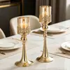 Adornos Portavelas Nórdicos, Cubierta de Vidrio de Lujo Ligero, Accesorios para Cena a la Luz de Velas, Atmósfera Romántica, Decoración de Mesa Retro para Uso Doméstico