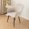 Funda de silla moderna de forma curva con reposabrazos para mesa de comedor, funda de silla de comedor con respaldo integrado, elástica universal, funda para taburete
