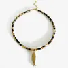 Lele Jewelry Concha de Sol Pájaro Cuerda de Aislamiento de Nylon Collar de Acero Inoxidable No se Desvanece Estilo Bohemio Costero
