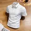 Camisa Polo de Verano Nueva de Alta Gama Transfronteriza para Hombre, Camiseta de Manga Corta con Cuello, Top de Textura de Lujo Ligero para Negocios y Deportes