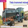 Máquinas de seleção de areia Gansu, equipamento de exportação de peneira de rolo móvel, grande equipamento de lavagem de ouro móvel