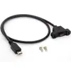 Venta Directa de Fábrica Cable de extensión Micro USB macho a hembra con oreja con orificio para tornillo cable de datos hembra fijo