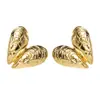 Pendientes de Moda Coreana con Aguja de Plata S925 Pendientes Sencillos de Concha con Forma de Corazón y Abanico Pendientes Metálicos Elegantes Exagerados para Mujer