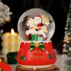 Casa de Biscoito de Natal Criativa Ornamento de Bola de Cristal Brilhante Papai Noel Bola de Vidro Decoração de Mesa Artesanato em Resina
