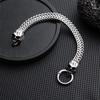 Pulsera Europea y Americana Transfronteriza Explosiones para Hombre Estilo Retro Punk Acero Inoxidable Cabeza de Serpiente Bestia Cráneo Pulsera no se desvanece