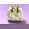 Bolsa de mão mini de pedra de cristal natural, bolsa com pingente multimaterial, estilo Ins, peças para gravação DIY, atacado