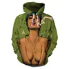 Sudadera con capucha casual holgada de animales de venta caliente transfronteriza para hombre, sudadera con capucha estampada colorida personalizada de talla grande