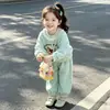 Conjunto de Sudadera con Capucha de Oso de Dibujos Animados Lindo para Niñas Primavera y Otoño Nuevo Elegante Sudadera Informal para Bebé Conjunto de Dos Piezas Estilo Coreano