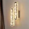 Lámpara de Pared de Cristal Ligero de Lujo Popular Estilo Hong Kong para Sala de Estar Fondo de TV, Lámpara de Pared Sencilla para Mesita de Noche de Dormitorio