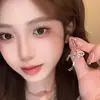 Aretes de Aleación de Cobre con Diseño de Cinta de Moño, Aretes de Botón Populares para Mujer, Aretes de Estilo Minimalista para Mujer