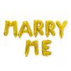 Propuesta letras MARRYME traje de globos de película de aluminio decoración de boda confesión cortejo globos de papel de aluminio al por mayor