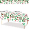 Nuevo Mantel Temático Fiesta de Navidad Rojo Papá Noel Alce Decoración Festiva Infantil Mantel Desechable