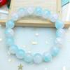 Puesto explosiones de suministro caliente vidrio pintura imitación cristal pulsera mujeres imitación jade ágata pulsera 10mm círculo único