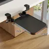 Bandeja de Teclado sob a Mesa, Trilho Deslizante sem Furos para Teclado e Mouse, Suporte de Armazenamento Extraível para Computador