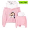 Suéter periférico de animación CLANNAD de la gran familia Tuanzi para chica fresca, con hombros descubiertos, sudadera con capucha de dos piezas falsas