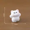 Figuras lindas de gato y cachorro bailando, adorables muñecas en miniatura, accesorios de decoración DIY para casa de muñecas, paisaje en miniatura, pequeños adornos de escritorio