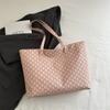 Bolsa Tendência Estilo Relaxado para Mulheres 2025 Nova Bolsa Tote de Ombro Grande Capacidade com Estampa de Letras para Trabalho e Deslocamento