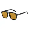 Óculos de Sol Fashion Nova Ponte Dupla Transfronteiriça 2025 Óculos de Sol Aviador Simples Versáteis Europeus e Americanos para Homens e Mulheres