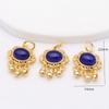Colgante de Piedra Lunar Oro Arena Antigua Conservador de Color Accesorios Cuenta Espaciadora para Pulsera Cadena para Collar Accesorios Semiterminados DIY Hechos a Mano