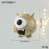 Novo Pingente de Plástico com Glitter Dourado Desenho Animado Decoração de Árvore de Natal Janela