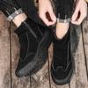 Botas Martin Botas Masculinas de Cano Alto Estilo Britânico Botas de Ferramentas Ao Ar Livre Sapatos Modernos Botas de Couro de Cano Médio Sapatos Casuais Martin de Outono Masculino