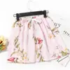 Pijama de Algodão e Seda de Comércio Exterior Novo de Verão Calça Feminina Fina Confortável Solta plus size Calça de Perna Larga Shorts de Algodão Wall Desenho Animado