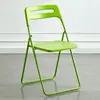 Silla Plegable de Plástico, Silla para Uso Doméstico con Respaldo, Silla Popular para Fotos, Silla de Comedor para Dormitorio, Silla Plegable para Oficina de Conferencias, Taburete Plegable para Exteriores