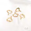 Colgante de Hoja de Oro de 14K Relleno de Color Duradero Corte Pequeña Flor Hojas de Albaricoque Pendientes Pendientes Colgante DIY Accesorios de Joyería Hechos a Mano