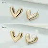 Nuevos Pendientes de Plástico ABS en Forma de Corazón Estilo Europeo y Americano, Pendientes Retro Simples con Diseño Exquisito y Compacto, Accesorios para Orejas de Lujo Ligero