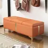 Banqueta para cambiarse los zapatos en la entrada, banqueta para sentarse a cambiarse los zapatos, banco largo tapizado suave para probadores de tiendas de ropa, banqueta con almacenamiento al pie de la cama para el hogar