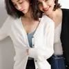 Cardigan de Mujer Versión Coreana Estilo Ol Otoño 2026 Manga Larga Cuello en V Suéter Recto Nueva Colección de Otoño