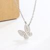 Collar de mariposa de diamantes con diseño de nicho de lujo ligero de Corea del Sur, collar de personalidad de temperamento de estilo frío simple de celebridad de Internet