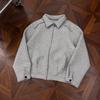 Chaqueta de peso pesado estilo retro americano, corte limpio para hombre, Otoño 2025, Nueva, Elegante de alta gama, Chaqueta con cremallera, Top