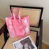 38172 Bolso de Lona de Pana Tie-Dye de Moda Color Sólido Doble Cara de un Hombro Mochila Escolar para Estudiantes para Mujer de Gran Capacidad de Doble Uso