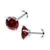 Pendientes de Botón de Circonita AAA Nuevos, Versátiles, Estilo Ins Coreano y Japonés, Perforaciones para Labios, Diseño de Moda, Joyería Pequeña, Venta Directa de Fábrica