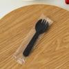 Tenedor y Cuchara Desechables para Pastel, Cuchara y Tenedor de Plástico Integrados para Helado, Tenedor de Tres Púas, Cuchara Pequeña, Postre para Fiesta de Repostería