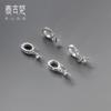 Plata Esterlina 925 Micro-incrustado Cuentas Adhesivas Colgante Hebilla Hecho a Mano Semiterminado Accesorios para Pulsera DIY Material Accesorios S0202