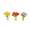 Enfeites de Flores Artificiais Mini Esmaltadas Zibo Decoração de Casa Artesanato Esmaltado Boshan Enfeites para Mesa de Escritório
