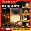 Nueva lámpara de pared solar dividida de cabeza única impermeable para exteriores, inducción del cuerpo humano, lámpara solar para jardín, garaje, calle