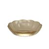 Estilo Lujo Ligero Plato de Frutas PET Transparente Plato de Frutas con Flores Hogar Sala de Estar Plato para Snacks Frutos Secos Borde Bronceado Plato de Almacenamiento