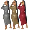 Fe257 Ropa Europea y Americana para Mujer Amazon Temu Vestido Elegante con Escote en V Profundo y Estampado Dorado Tela Moda Femenina Transfronteriza