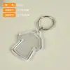 Llavero de acrílico octogonal en blanco al por mayor, marco de fotos, llavero creativo DIY, cubierta abierta, colgante de llavero transparente