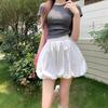 Pantalones Casuales de Cintura Alta Adelgazantes de Verano para Mujeres Petites, Elegantes Pantalones Falda Florales con Volantes, Pantalones de Pierna Ancha, Shorts de Corte A