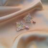 Pendientes de clip con placa de incienso de mosquitos sin agujeros para las orejas, estilo francés retro de la corte, pendientes vintage de mariposa suave para mujer