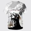 Camiseta de manga corta 3dT de verano para hombre, de moda, con estampado de paisaje, estilo europeo y americano, talla grande, Street New Cross Knight, 2022