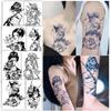 Tatuaje de llama de jugo, tótem para dedo, realista, impermeable, símbolo personalizado, para muñeca y tobillo.